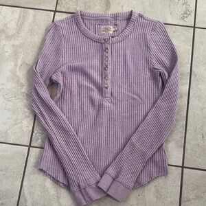 FAHERTY Lilac Henley - Small